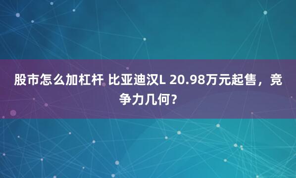 股市怎么加杠杆 比亚迪汉L 20.98万元起售，竞争力几何？