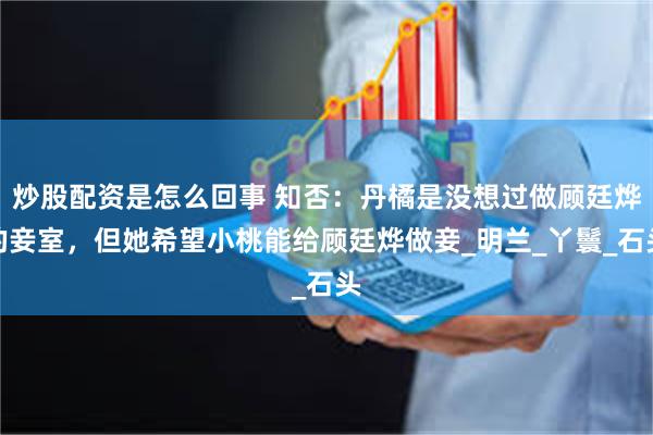 炒股配资是怎么回事 知否：丹橘是没想过做顾廷烨的妾室，但她希望小桃能给顾廷烨做妾_明兰_丫鬟_石头