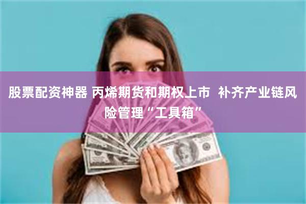 股票配资神器 丙烯期货和期权上市  补齐产业链风险管理“工具箱”