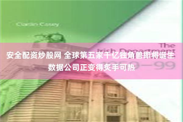 安全配资炒股网 全球第五家千亿独角兽即将诞生 数据公司正变得炙手可热